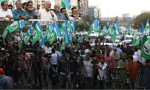 شہباز شریف کی جماعت اسلامی کے امیر سے ٹرین لانگ مارچ موخر کرنے کی اپیل