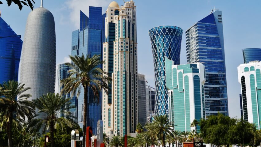 دوحہ کی فلک بوس عمارتوں کا منظر