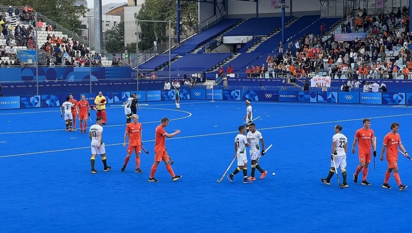 پیرس اولمپکس 2024 میں فیلڈ ہاکی میچ کی علامتی تصویر